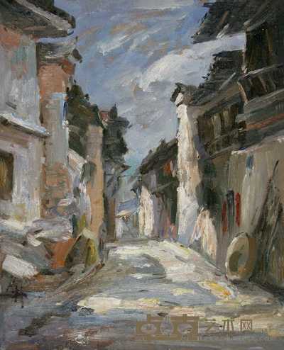 莫朴 古镇 53×43cm